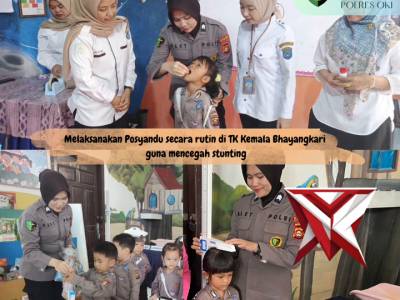 Melaksanakan Posyandu secara rutin di TK Kemala Bhayangkari guna mencegah stunting ?