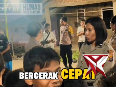 Kapolres Flotim turun langsung melakukan peninjauan situasi pasca terjadinya gempa di adonara