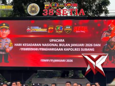 Polres Subang menggelar Upacara Hari Kesadaran Nasional
