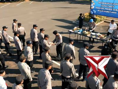 Polsek Rengel - Upacara Kenaikan Pangkat Pengabdian