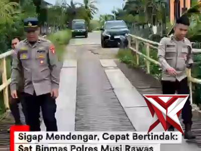 Sat Binmas Polres Musi Rawas Sambang dan serap aspirasi warga masyarakat Desa Dwijaya