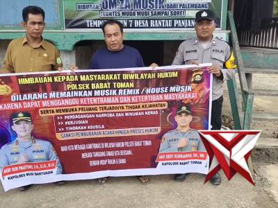 Larangan Memainkan musik Remix / house musik di Wilayah hukum Polsek Babat Toman 1 - PoliceTube