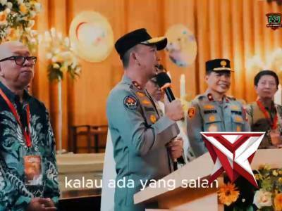 Kapolda Sumsel IJP Sandi Nugroho meninjau langsung pengamanan puncak perayaan Paskah 2026 di Plg