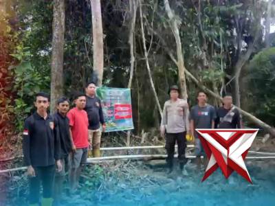 10.Pemasangan spanduk imbauan larangan melakukan aktivitas illegal drilling