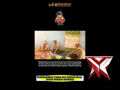 *Bhabinkamtibmas Padang Serai Sambang Warga, Perkuat Himbauan Kamtibmas* - PoliceTube