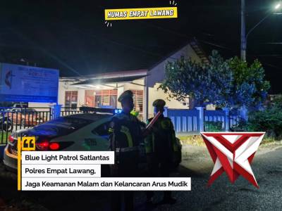 Blue Light Patrol Satlantas Polres Empat Lawang, Jaga Keamanan Malam dan Kelancaran Arus Mudik