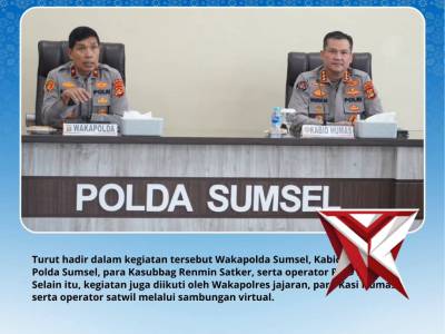 Kapolda Sumatera Selatan Irjen Pol Dr. Sandi Nugroho memimpin upacara pengambilan sumpah dan penanda