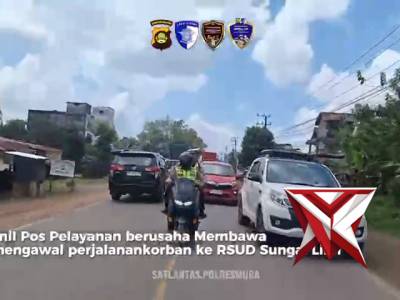 Anggota Pos Pelayanan Sungai Lilin Dengan Sigap Membantu Korban Kecelakaan Lalu Lintas