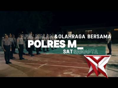 Apel malam & olahraga bersama personil sat samapta polres MBD