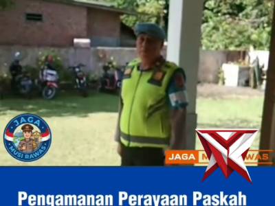 Polsek Purwodadi-Polres Musi Rawas.Laks Pengamanan Paskah di gereja Santo Yusup.purwodadi