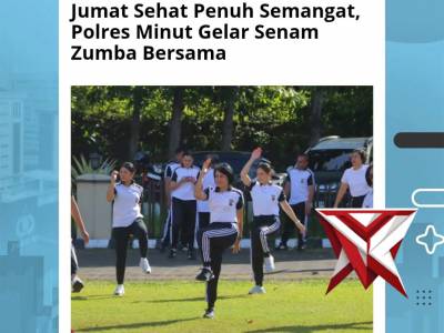 Jumat Sehat Penuh Semangat, Polres Minut Gelar Senam Zumba Bersama