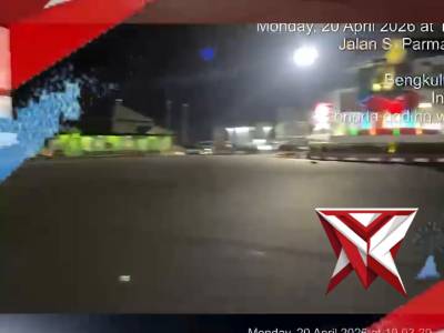 *Satlantas Polresta Bengkulu Intensifkan Patroli Malam Blue Light*