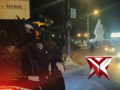 Kasat Lantas Polres Subang melaksanakan patroli humanis