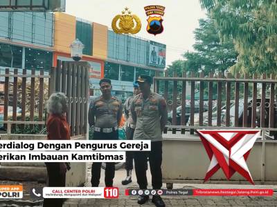 Pelayanan pengamanan rangkaian ibadah Paskah di Kabupaten Tegal dilaksanakan dengan penuh kesiapsiag