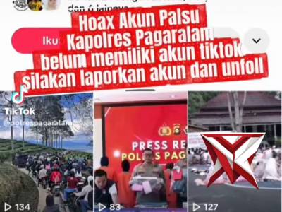 Akun hoax, Kapolres Pagaralam belum memiliki akun tiktok - PoliceTube