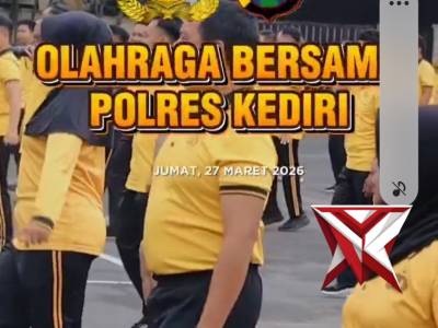 Kegiatan Olahraga Bersama Senam Pagi Polres Kediri. - PoliceTube