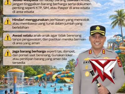 Polres OKI Hadir : Libur tetap seru, tapi keselamatan dan keamanan jangan sampai terlupa.