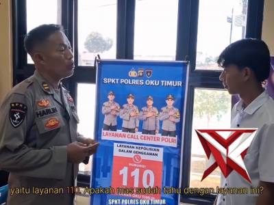 Sosialisasi Layanan Call Center 110 di Gedung Pelayanan SPKT Polres OKU Timur - PoliceTube
