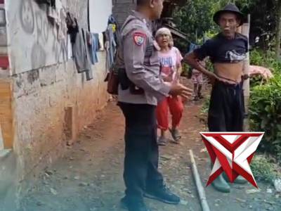 QUICK RESPON POLSEK CANGKUANG CEK LOKASI PERGESERAN TANAH DI DESA BANDASARI