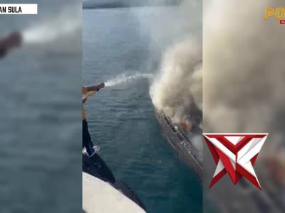 POLAIRUD POLDA MALUT BANTU EVAKUASI KORBAN SPEEDBOAT KEBAKARAN - PoliceTube