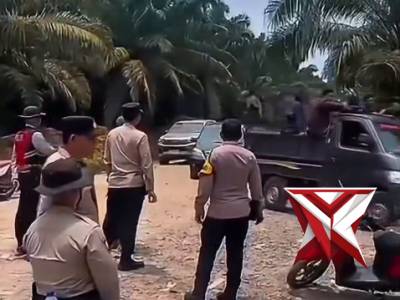 pengamanan aksi damai masyarakat tebing suluh OKI