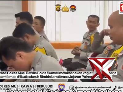Polres Musi Rawas, Sat Binmas Gelar Anev Kinerja Bhabinkamtibmas Jajaran April 2026.