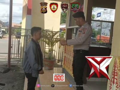 Melayani tamu yg  memiliki keperluan ke polres Muba 77