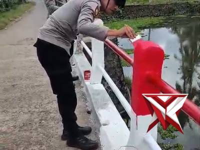 Dukung Program Kapolda Sumsel.Polres Musi Rawas Revitalisasi Jembatan Dam Impres - PoliceTube