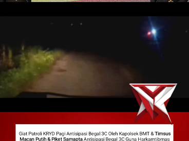 Kapolsek BMT melaksanakan Giat KRYD malam - PoliceTube