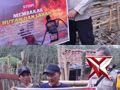 Bhabinkamtibmas Polsek Lawang Kidul Intensifkan Himbauan Karhutla dan Kamtibmas di Desa Darmo  Guna