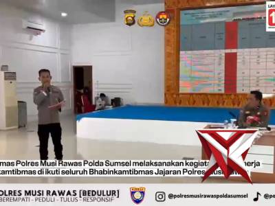 Polres Musi Rawas, Sat Binmas Gelar Anev Kinerja Bhabinkamtibmas Jajaran April 2026.