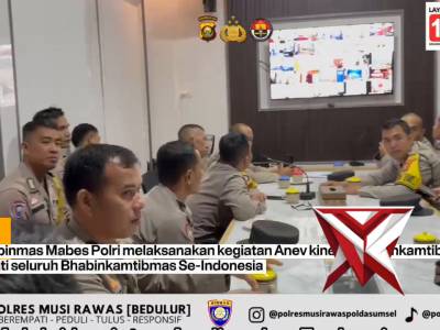 Bhabinkamtibmas Polres Musi Rawas Ikuti Anev Korbinmas, Perkuat Kinerja Presisi