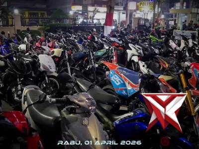 Polres Cianjur menggelar kegiatan Operasi Gabungan Pengamanan Penertiban Knalpot Brong