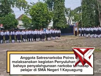 Anggota Bsatresnarkoba Polres OKI melaksanakan giat penyuluhan tebtang bahaya penyalahgunaan narkoba