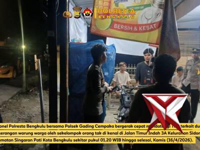 *Polresta Bengkulu dan Polsek Gading Cempaka Respon Cepat Aksi Penyerangan Warung Warga*