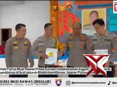 Polres Musi Rawas, Sat Binmas Gelar Anev Kinerja Bhabinkamtibmas Jajaran April 2026.