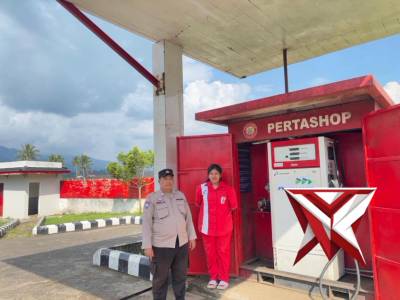 Polsek jarai Melaksanakan monitoring harga bbm di kecamatan jarai