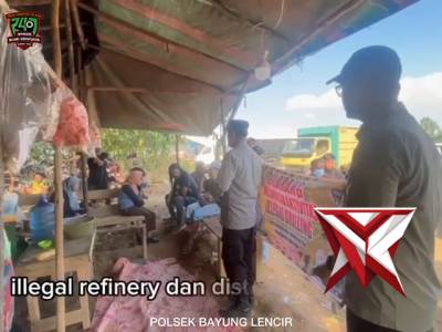 Polsek bayung lencir lakukan Himbauan aktivitas illegal drilling.