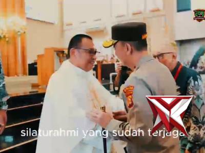 Kapolda Sumsel IJP Sandi Nugroho meninjau langsung pengamanan puncak perayaan Paskah 2026 di Plg - PoliceTube