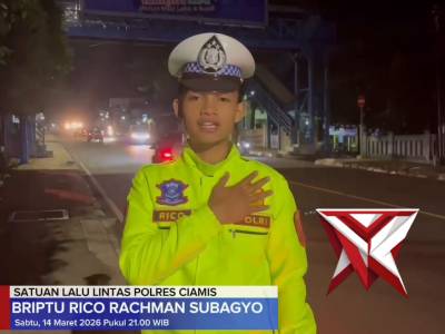 Live report satlantas Polres Ciamis Pukul 21.00 wib dalam Rangka Ops Ketupat Lodaya 2026 (14/03/2026