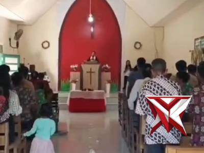 Pastikan Ibadah Khidmat, Polsek STL ulu Amankan Paskah di gereja GKII desa Sukaraya