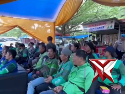 Kapolres Banjar Hadiri Kegiatan Ngariung Aman Kapolda Jabar Bersama Ojol Kamtibmas