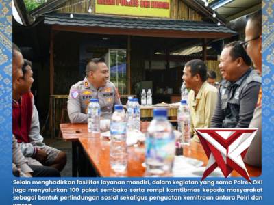 Polda Sumsel melalui Polres OKI meluncurkan inovasi pelayanan publik kreatif berupa fasilitas steam