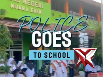 Personel Satuan Lalu Lintas Polres Muara Enim melaksanakan kegiatan Police Go To School