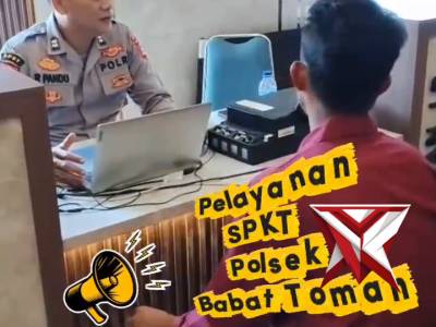 PELAYANAN SPKT POLSEK BABAT TOMAN.