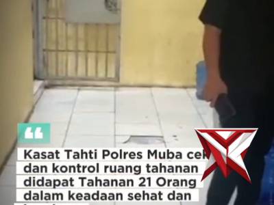 _kasat tahti polres Muba cek dan kontrol ruang tahanan...