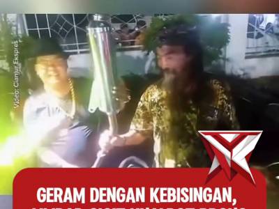 Aksi unik terjadi saat razia knalpot brong di Cianjur