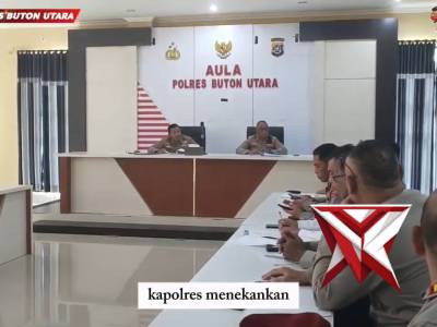 Polres Buton Utara Gelar Monev Zona Integritas