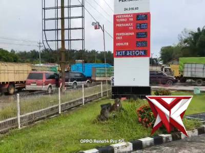 12 Personel Polsekbkluluterawas pemantauan SPBU dampak kenaikan BBM