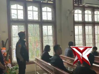 PAM Gereja dalam rangka memperingati Wafat Isa Almasih oleh Personel Polres Prabumulih